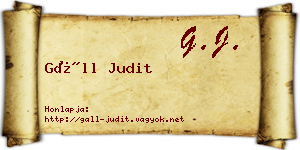 Gáll Judit névjegykártya